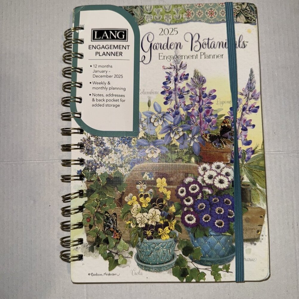 Lang Garden Botanicals 2025 Spiral Engagement Planner‎ w